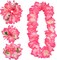 4 Pcs Pink Hawaiian Leis for Graduation Party, Dance Party, Photo Prop in Outdoors (Pink)